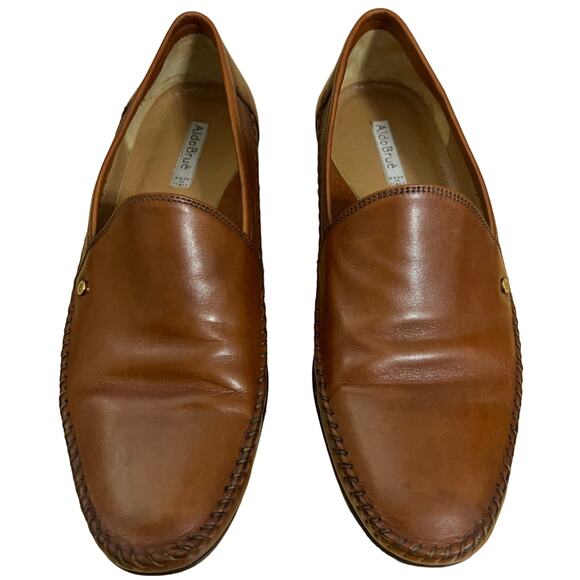 Aldo Brue Brown Mens Loafers Shoes Made in Italy Size 9.5 - Picture 4 of 7